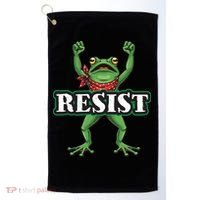 Funny Resist Portland Frog Prostest Golf Towel thumb 0