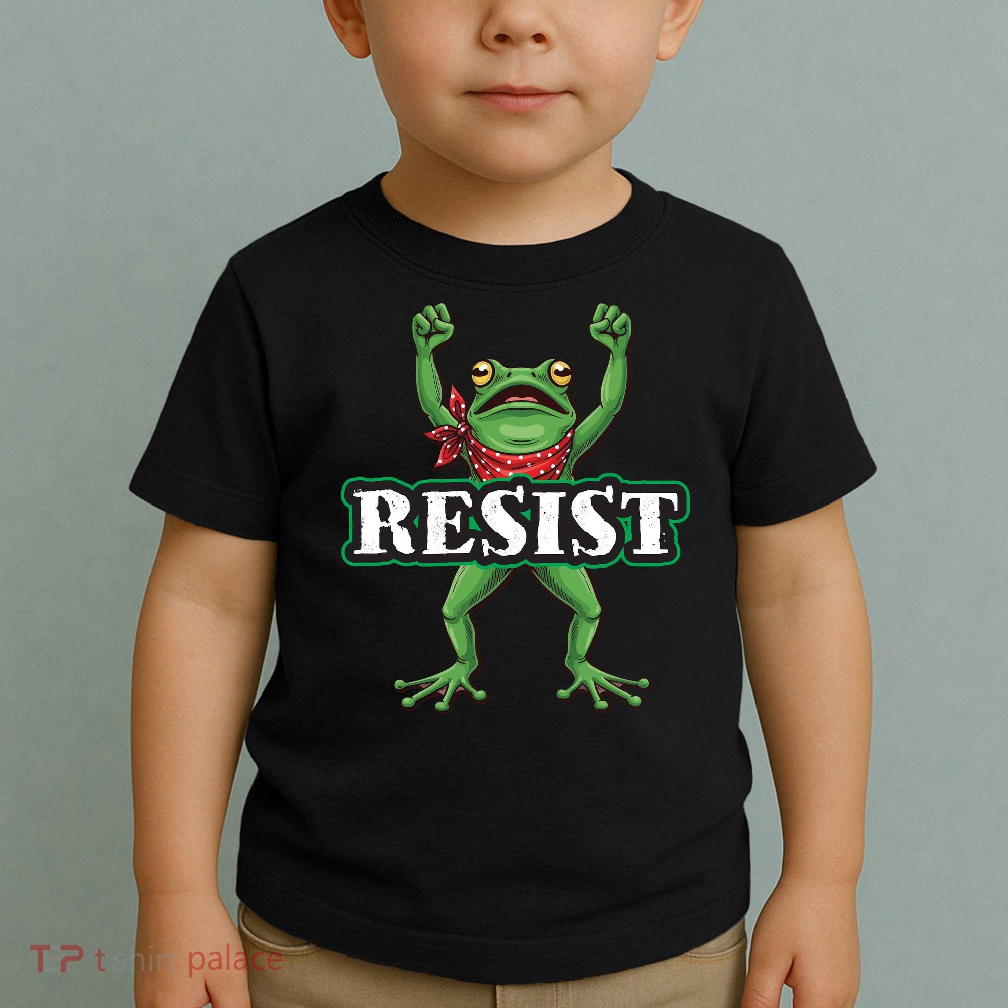 Funny Resist Portland Frog Prostest Toddler T-Shirt
