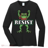 Funny Resist Portland Frog Prostest Women's Long Sleeve Shirt thumb 0
