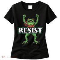 Funny Resist Portland Frog Prostest Women's T-Shirt thumb 0