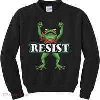 Funny Resist Portland Frog Prostest Kids Sweatshirt thumb 0