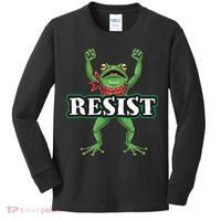Funny Resist Portland Frog Prostest Kids Long Sleeve Shirt thumb 0