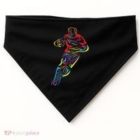 Funny Rugby Player Rugby Fan Graphic Outfit USA-Made Doggie Bandana thumb 0