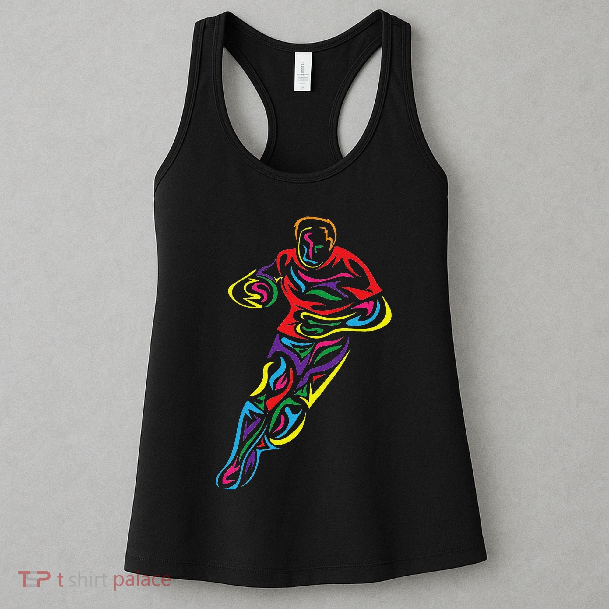 Funny Rugby Player Rugby Fan Graphic Outfit Women's Tank Top