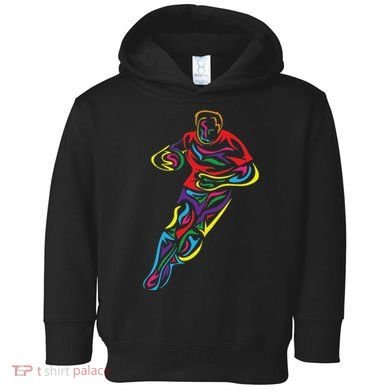 Funny Rugby Player Rugby Fan Graphic Outfit Toddler Hoodie