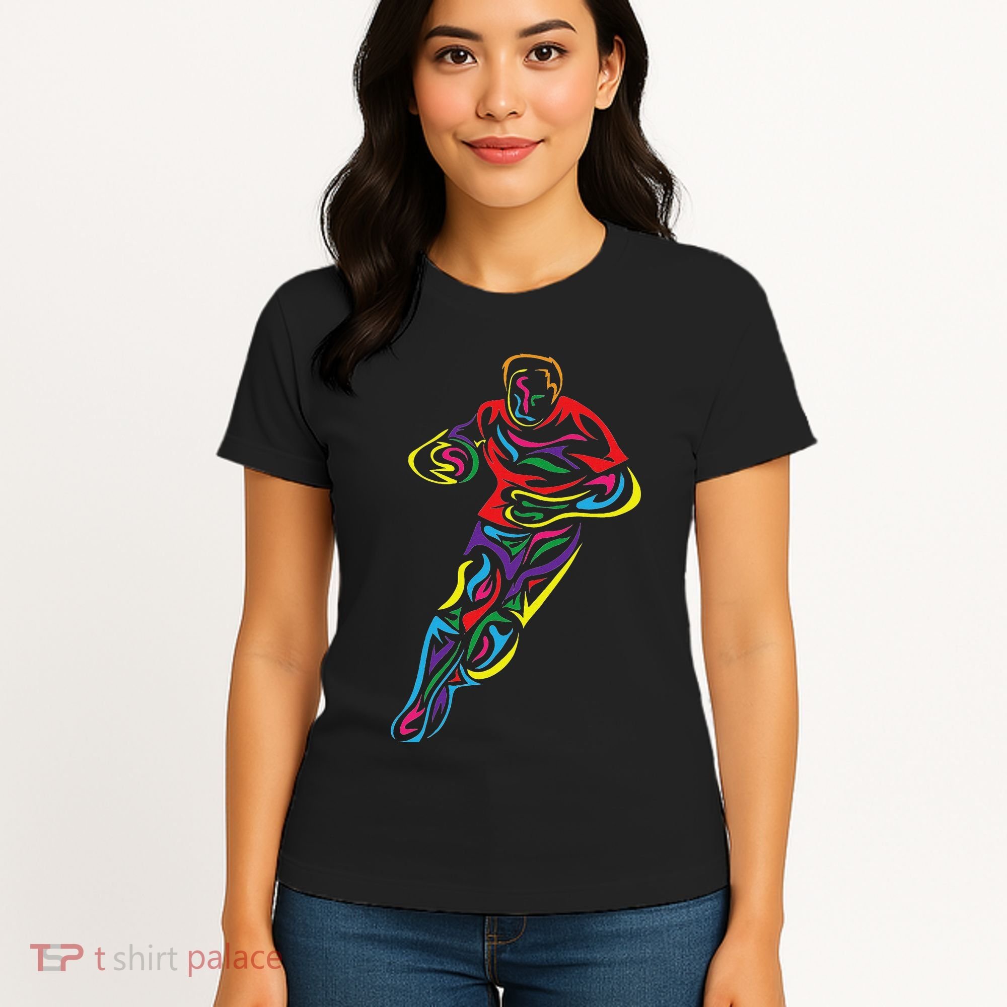 Funny Rugby Player Rugby Fan Graphic Outfit Women's T-Shirt