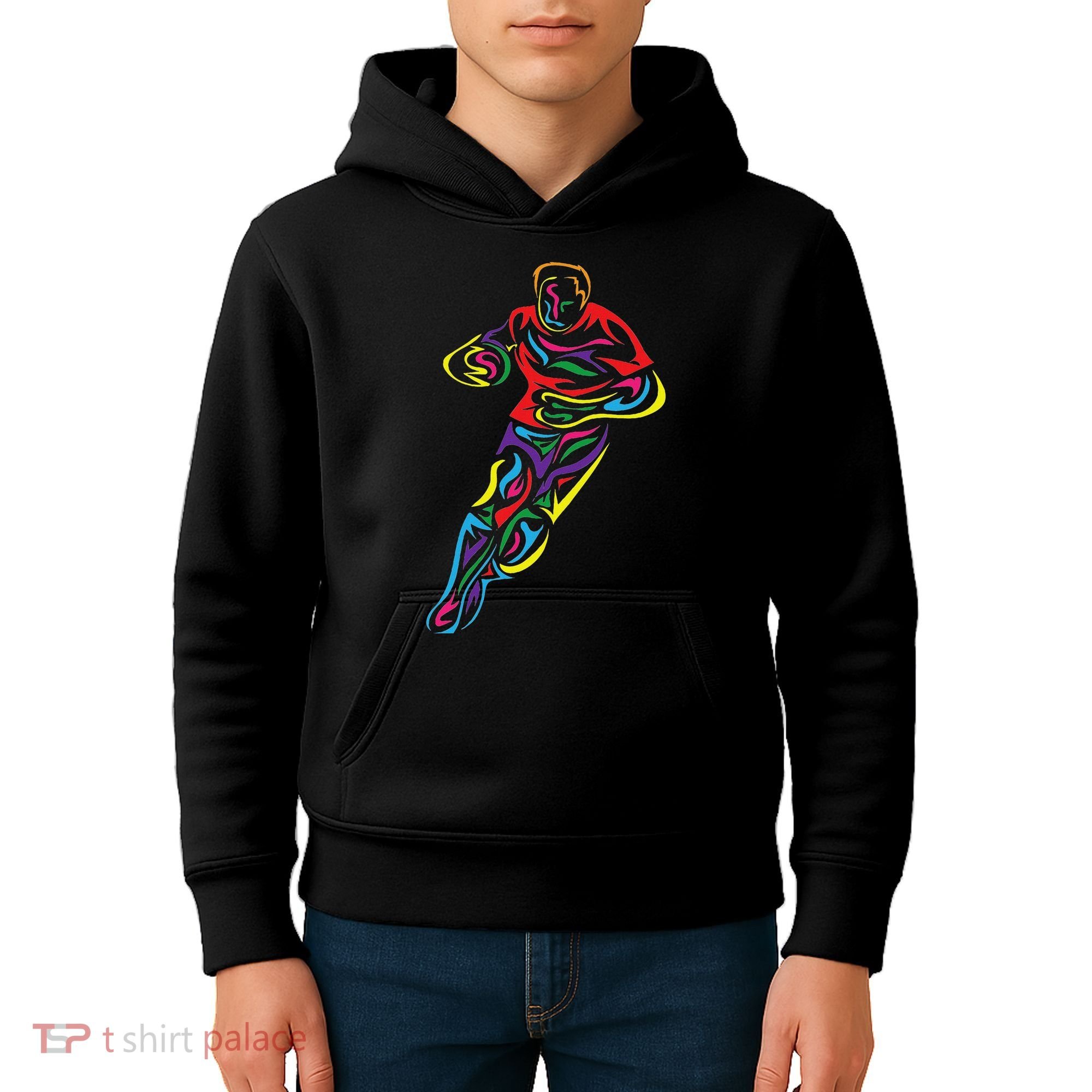 Funny Rugby Player Rugby Fan Graphic Outfit Kids Hoodie