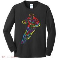 Funny Rugby Player Rugby Fan Graphic Outfit Kids Long Sleeve Shirt thumb 0