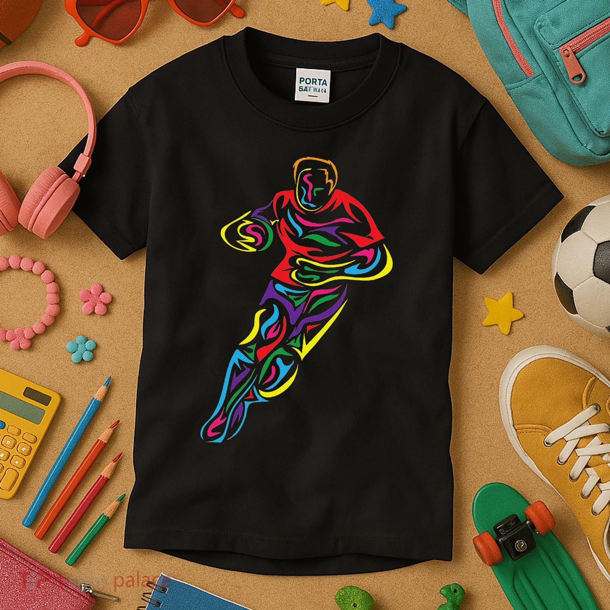Funny Rugby Player Rugby Fan Graphic Outfit Kids T-Shirt