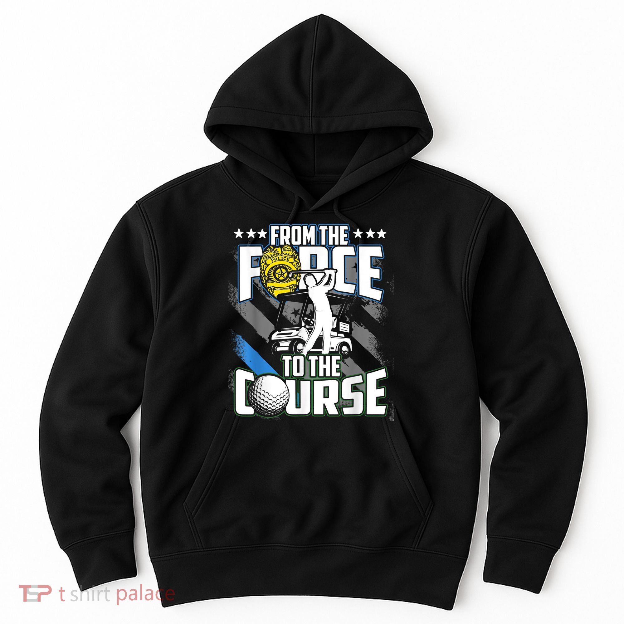 Funny Retired Police Officer Golf Retirement Gift Hoodie