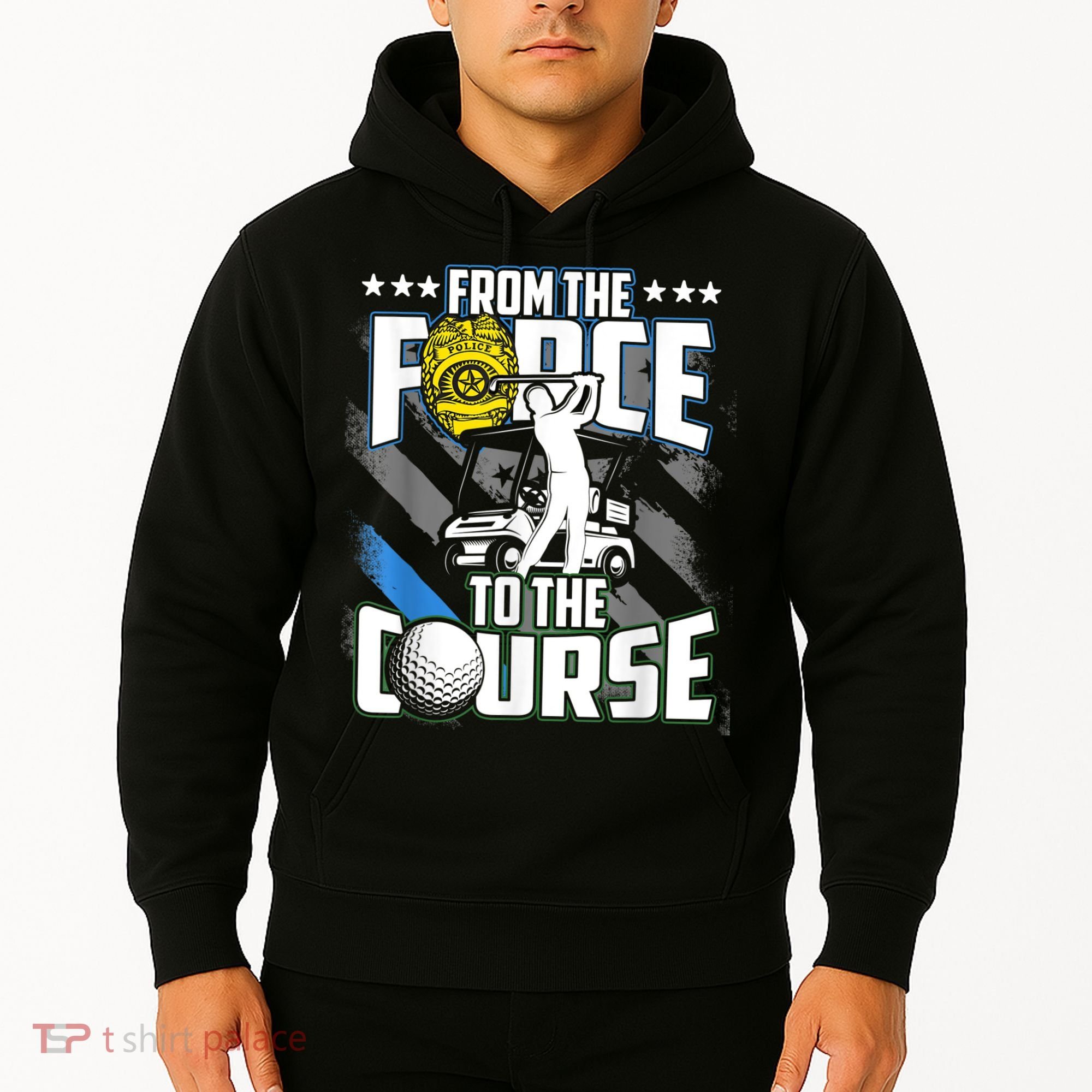 Funny Retired Police Officer Golf Retirement Gift Hoodie