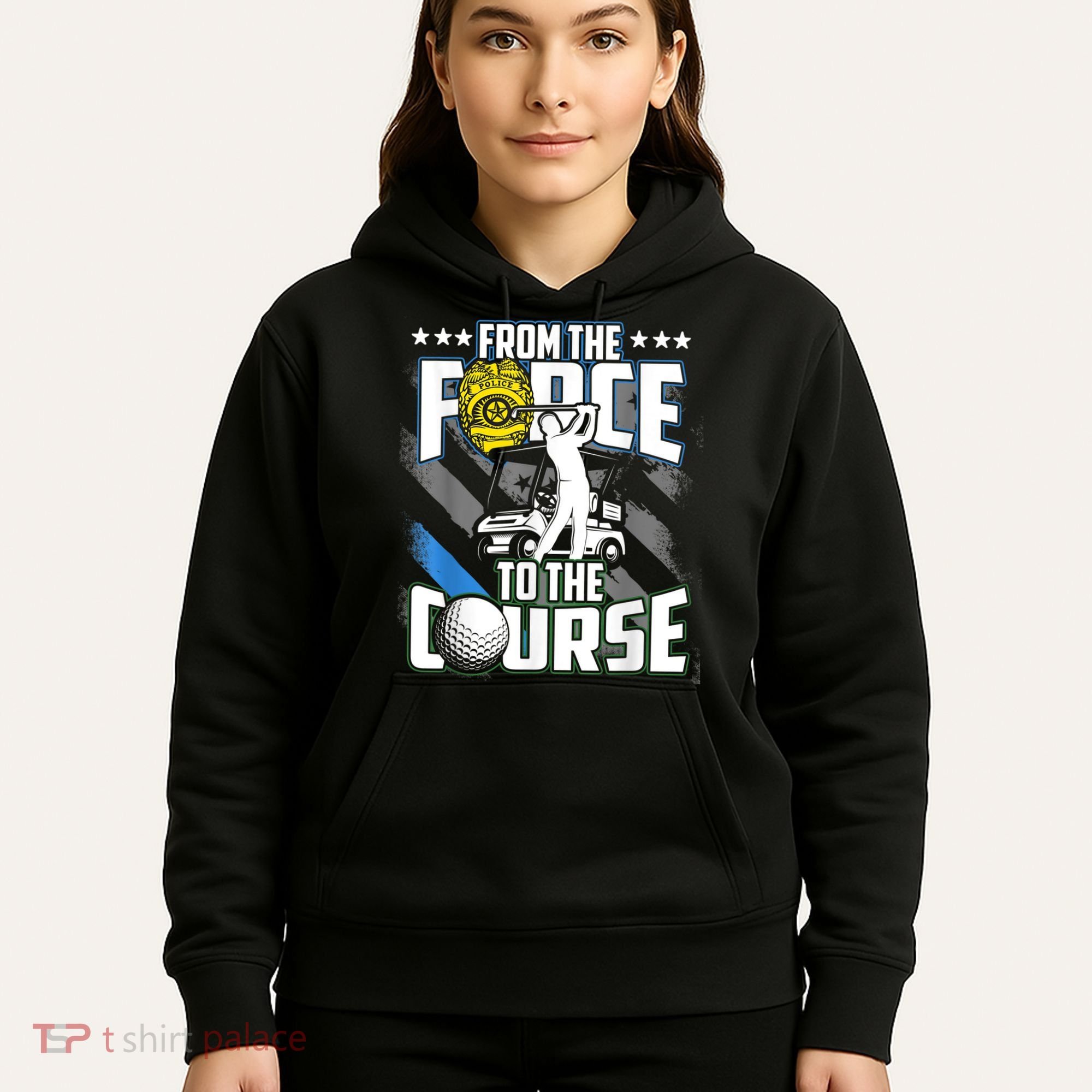 Funny Retired Police Officer Golf Retirement Gift Hoodie