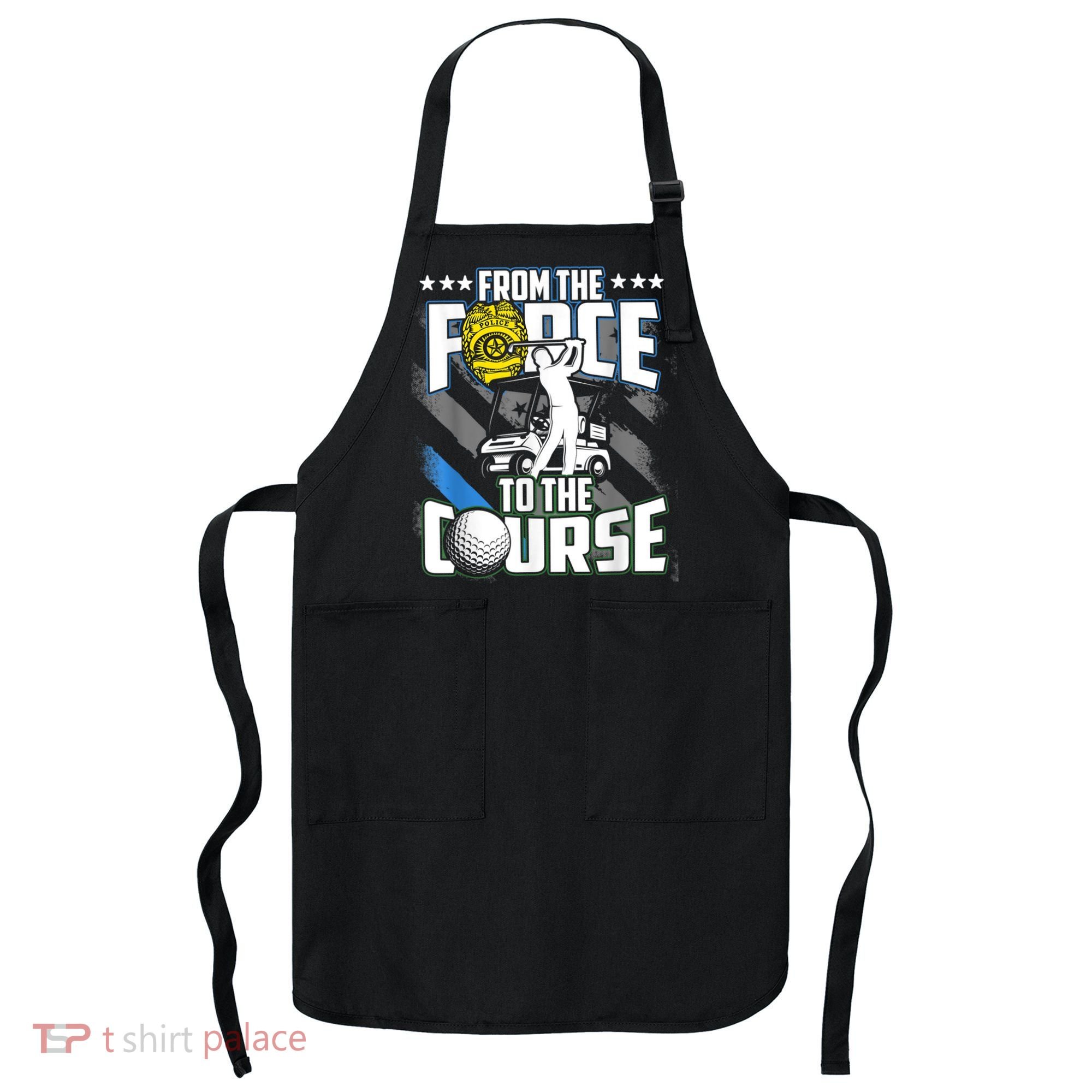 Funny Retired Police Officer Golf Retirement Gift Apron