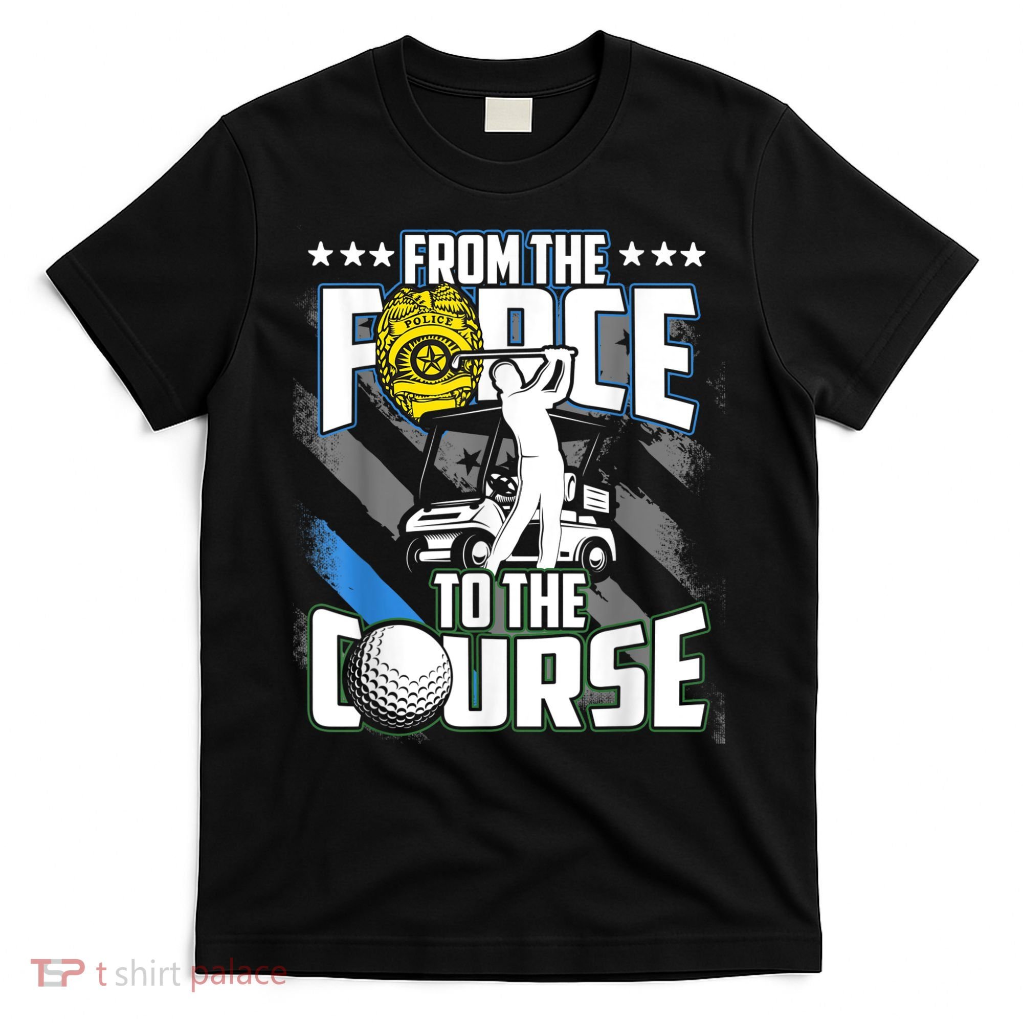 Funny Retired Police Officer Golf Retirement Gift T-Shirt