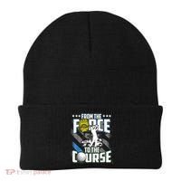 Funny Retired Police Officer Golf Retirement Gift Beanie thumb 0