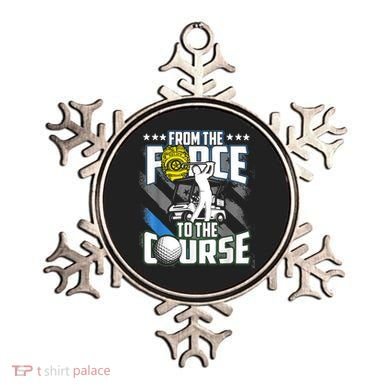 Funny Retired Police Officer Golf Retirement Gift Ornament