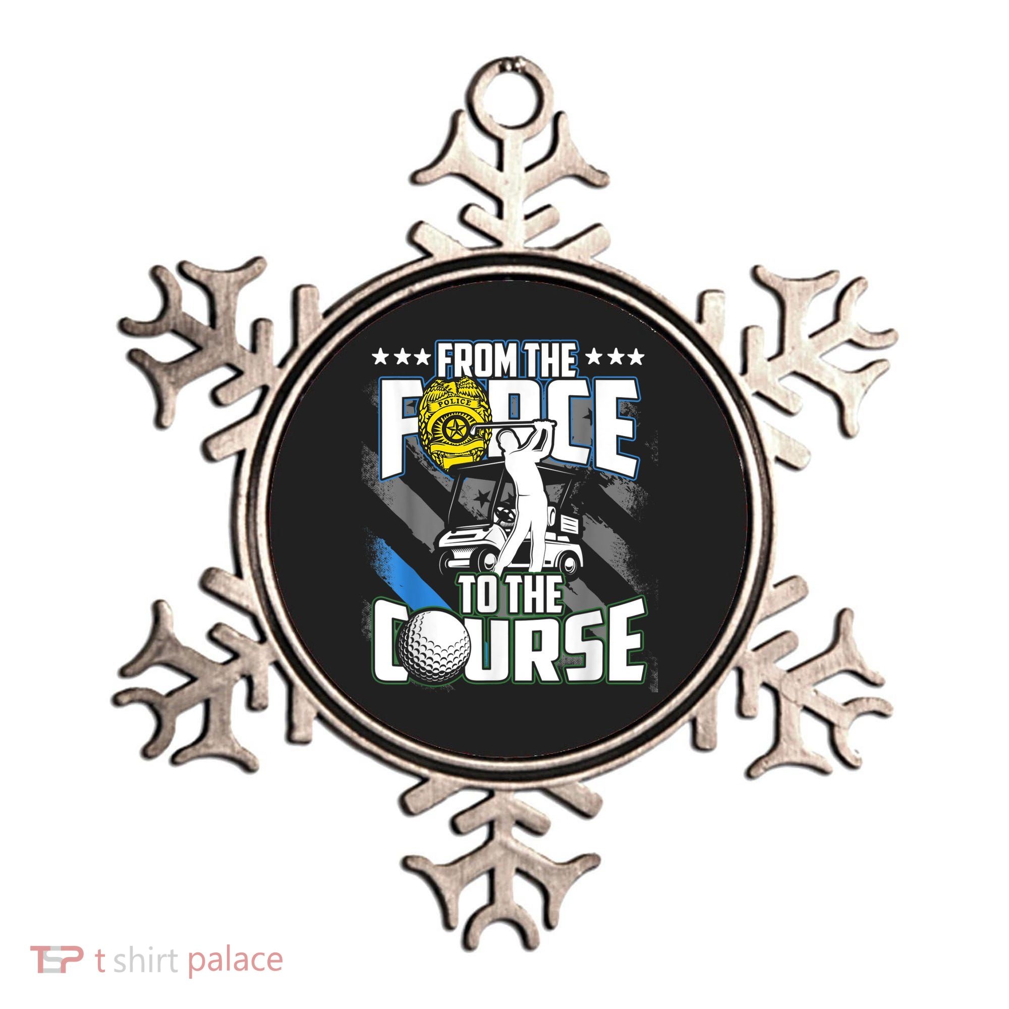 Funny Retired Police Officer Golf Retirement Gift Ornament