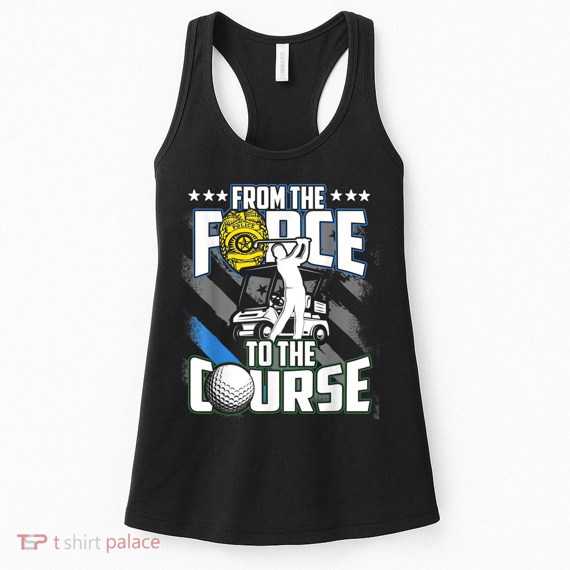 Funny Retired Police Officer Golf Retirement Gift Women's Tank Top