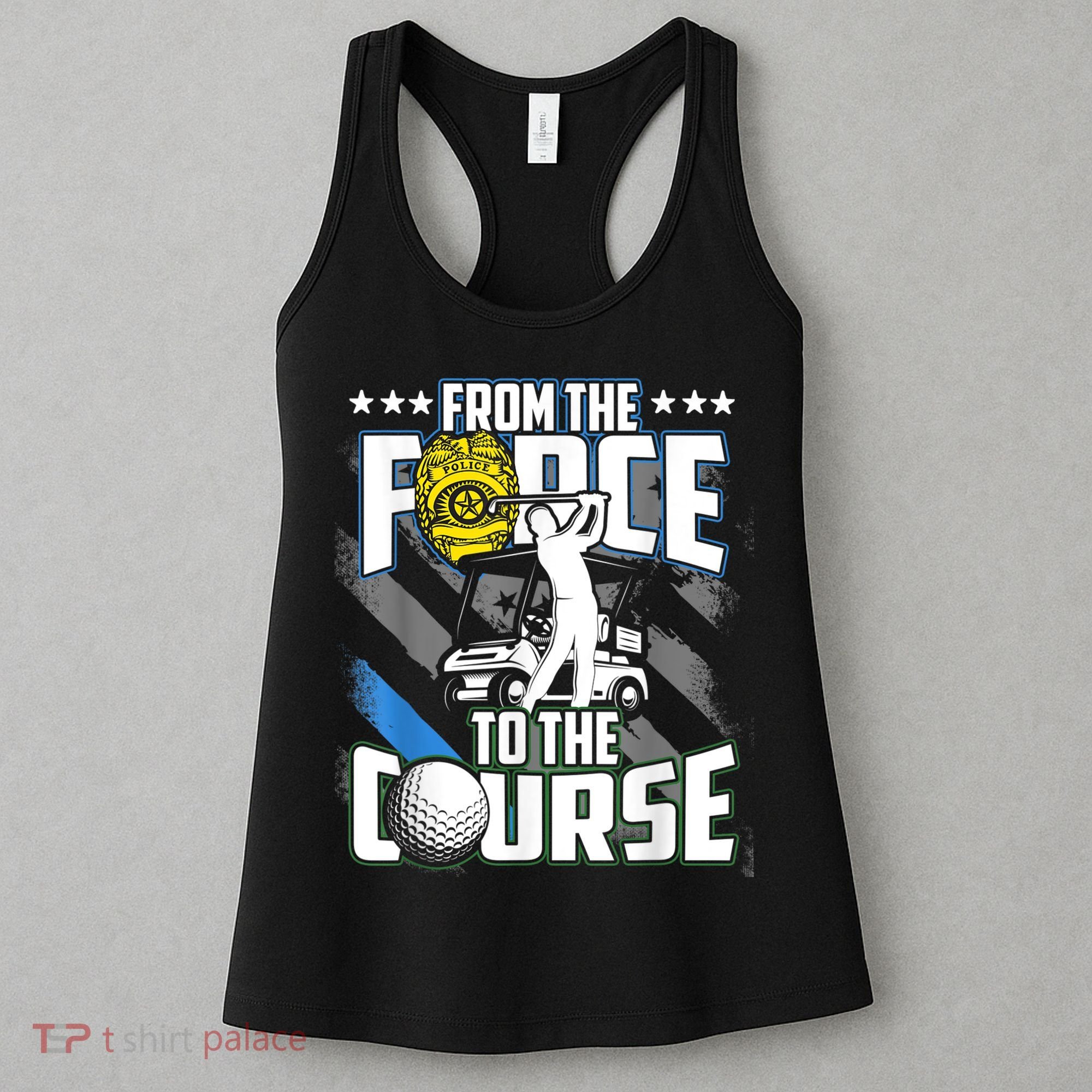 Funny Retired Police Officer Golf Retirement Gift Women's Tank Top