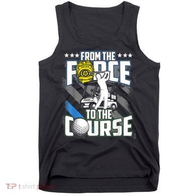 Funny Retired Police Officer Golf Retirement Gift Tank Top