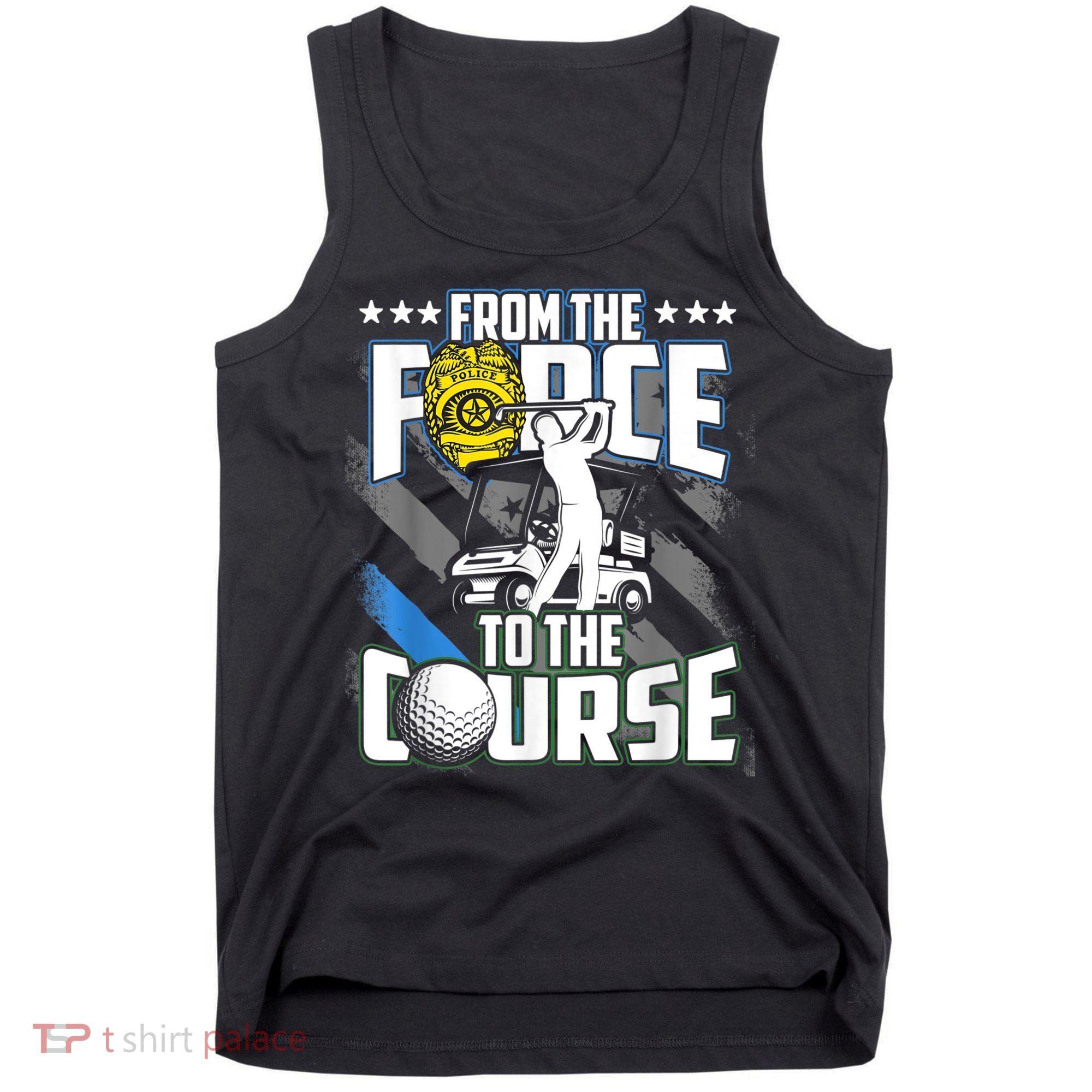 Funny Retired Police Officer Golf Retirement Gift Tank Top