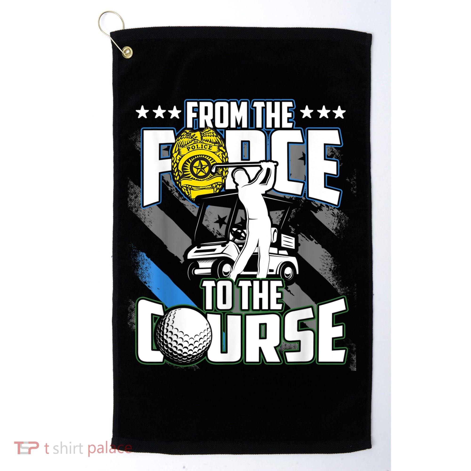 Funny Retired Police Officer Golf Retirement Gift Golf Towel