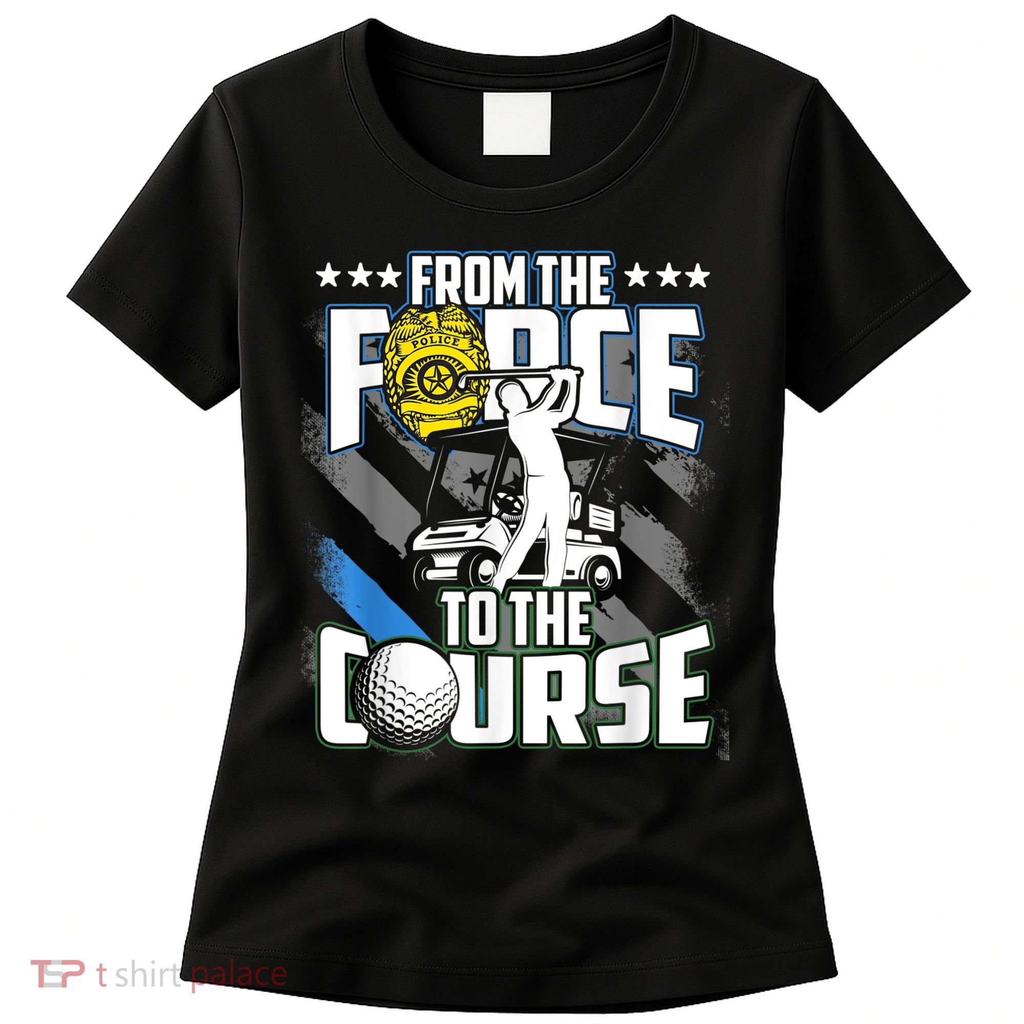 Funny Retired Police Officer Golf Retirement Gift Women's T-Shirt