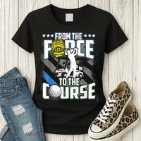 Funny Retired Police Officer Golf Retirement Gift Women's T-Shirt thumb 3