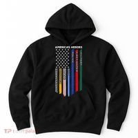 First Responders Police Military Firefighter Nurse Hoodie thumb 0
