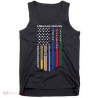 First Responders Police Military Firefighter Nurse Tank Top thumb 0