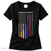 First Responders Police Military Firefighter Nurse Women's T-Shirt thumb 0