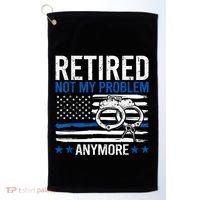 Funny Retired Police Officer Law Enforcement Retirement Golf Towel thumb 0