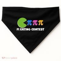 Funny Retro Pi Day 314 Pi Eating Contest Video Game USA-Made Doggie Bandana thumb 0