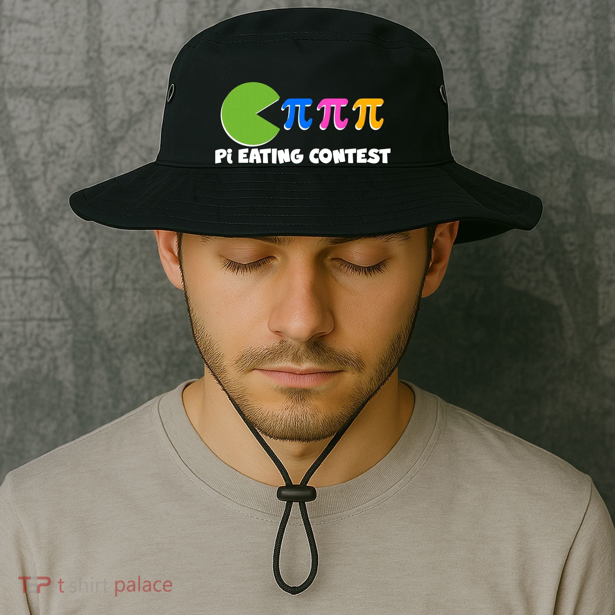 Funny Retro Pi Day 314 Pi Eating Contest Video Game Bucket Hat