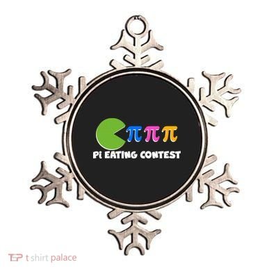 Funny Retro Pi Day 314 Pi Eating Contest Video Game Ornament