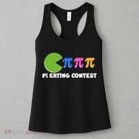 Funny Retro Pi Day 314 Pi Eating Contest Video Game Women's Tank Top thumb 3