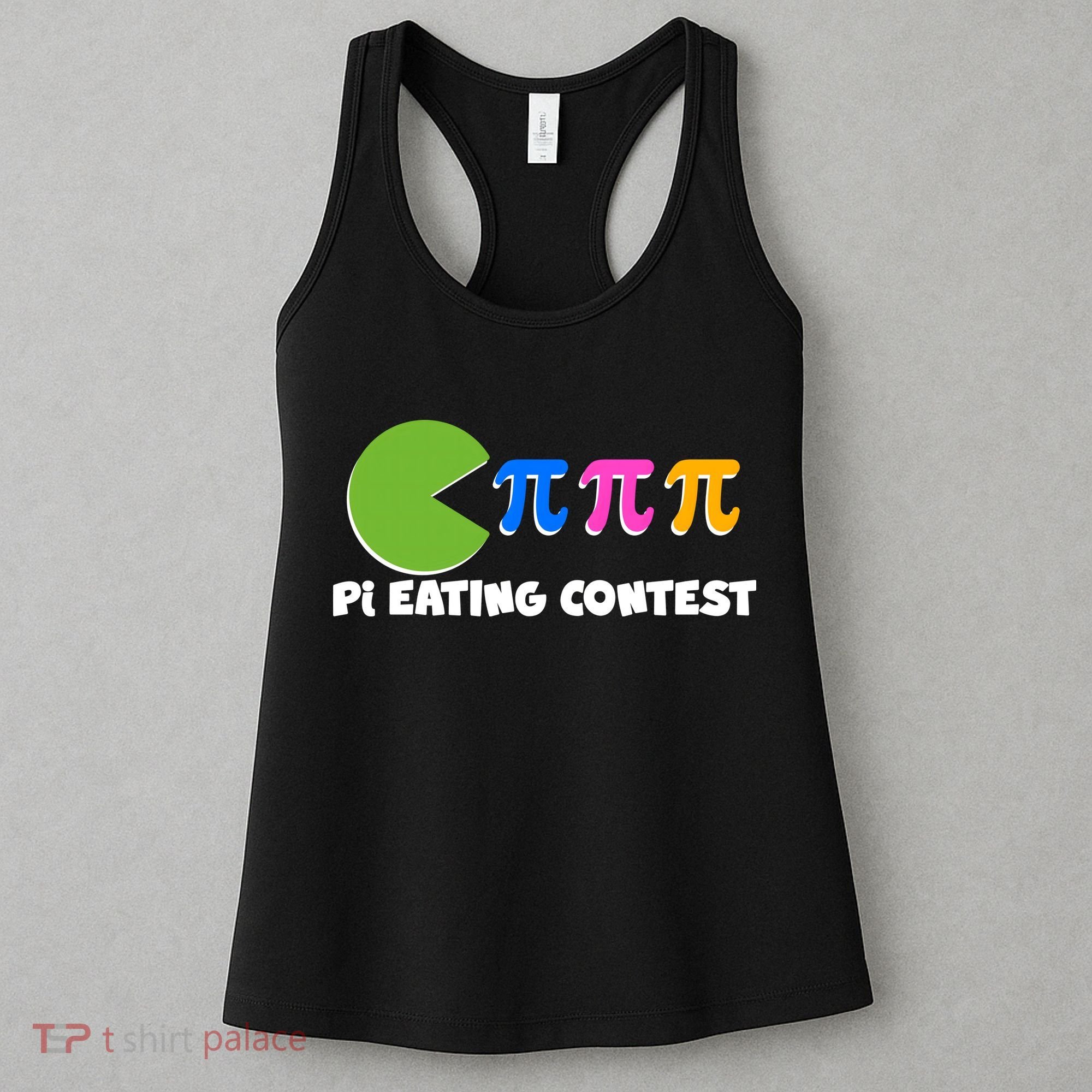 Funny Retro Pi Day 314 Pi Eating Contest Video Game Women's Tank Top