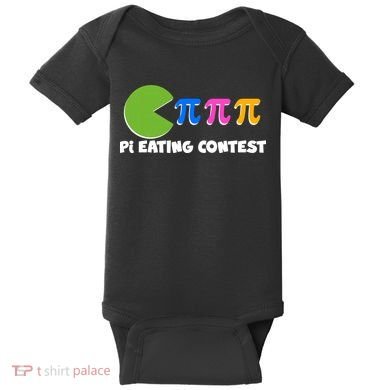 Funny Retro Pi Day 314 Pi Eating Contest Video Game Baby Bodysuit