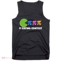 Funny Retro Pi Day 314 Pi Eating Contest Video Game Tank Top thumb 0