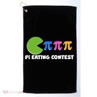 Funny Retro Pi Day 314 Pi Eating Contest Video Game Golf Towel thumb 0