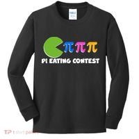Funny Retro Pi Day 314 Pi Eating Contest Video Game Kids Long Sleeve Shirt thumb 0