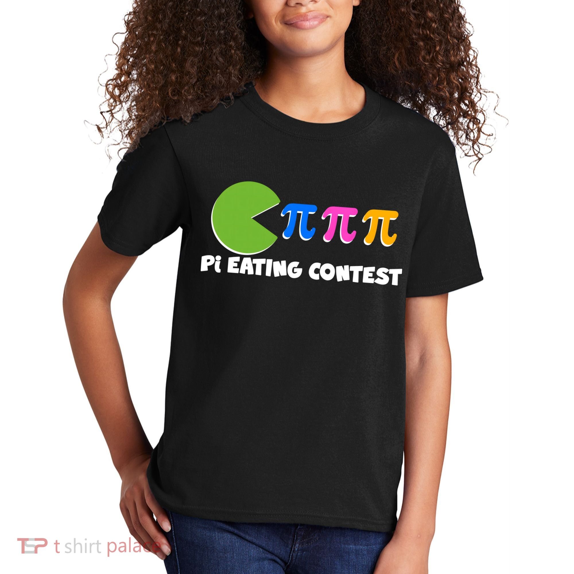 Funny Retro Pi Day 314 Pi Eating Contest Video Game Kids T-Shirt