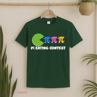 Funny Retro Pi Day 314 Pi Eating Contest Video Game T-Shirt thumb 2