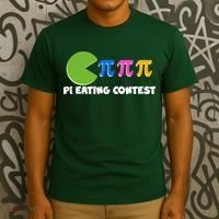 Funny Retro Pi Day 314 Pi Eating Contest Video Game T-Shirt thumb 3