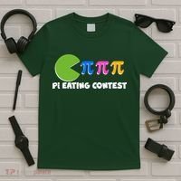 Funny Retro Pi Day 314 Pi Eating Contest Video Game T-Shirt thumb 5