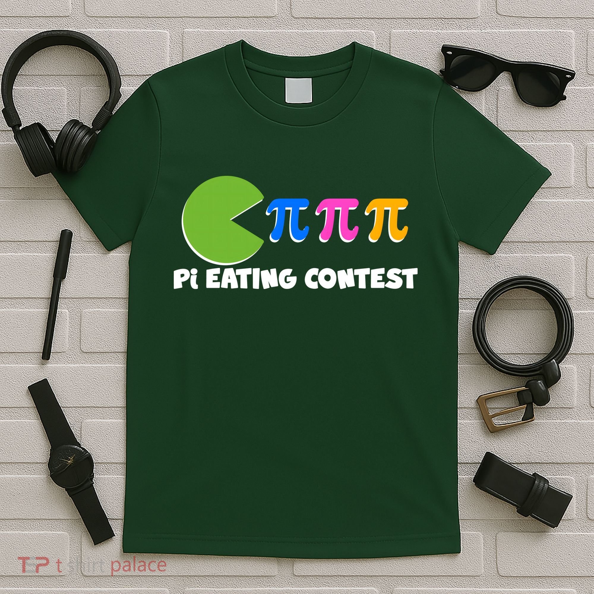Funny Retro Pi Day 314 Pi Eating Contest Video Game T-Shirt
