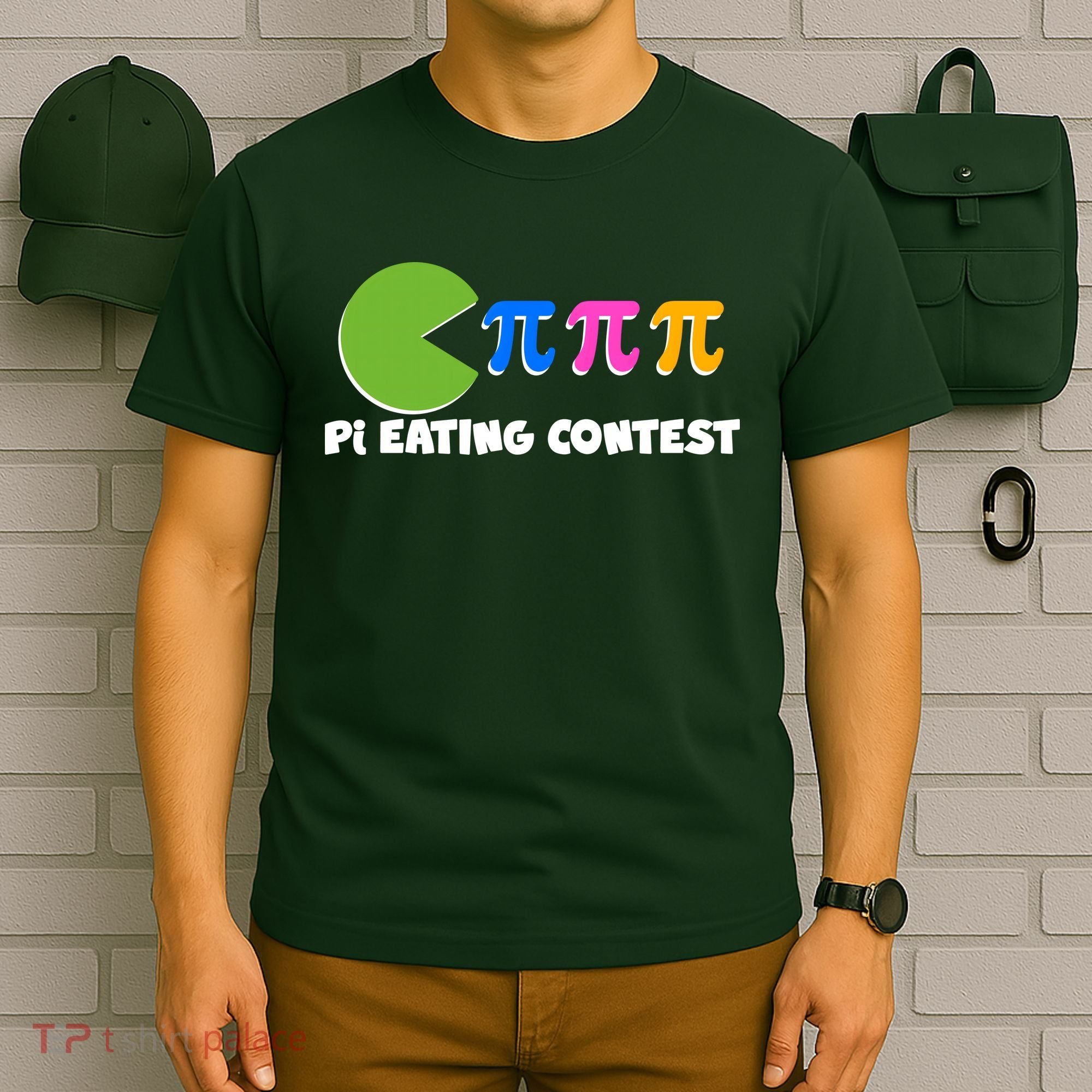 Funny Retro Pi Day 314 Pi Eating Contest Video Game T-Shirt