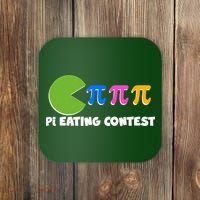 Funny Retro Pi Day 314 Pi Eating Contest Video Game Coaster thumb 0
