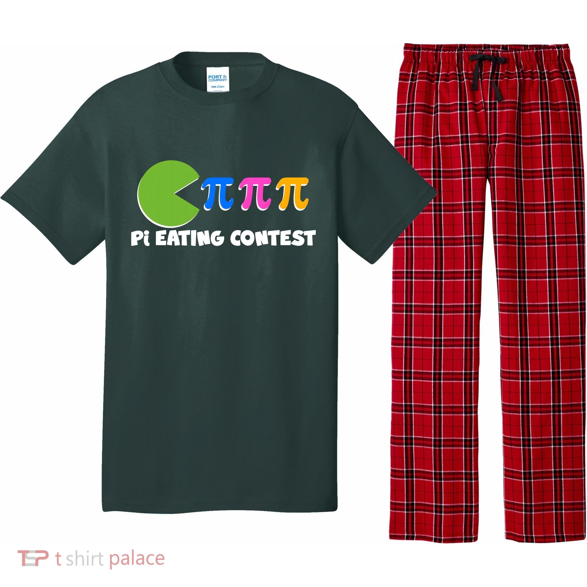 Funny Retro Pi Day 314 Pi Eating Contest Video Game Pajama Set