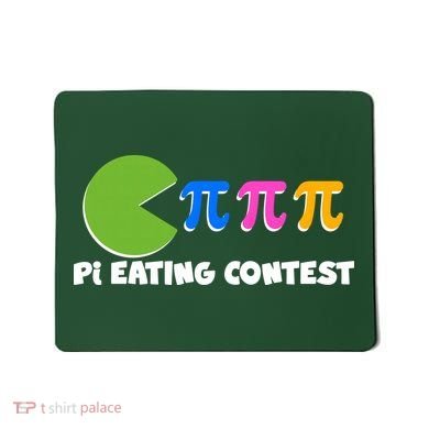 Funny Retro Pi Day 314 Pi Eating Contest Video Game Mousepad